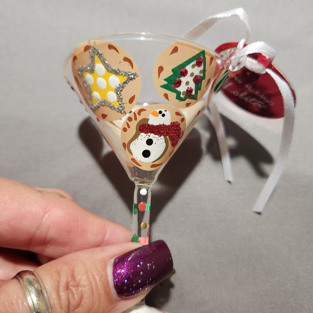 Lolita Mini-Tini Holiday Christmas Martini Glass Ornament - Multicolor - Picture 6 of 10